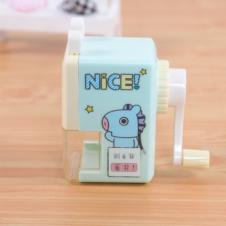 Gọt bút chì tự động quay tay nhỏ gọn Hồng - Xanh