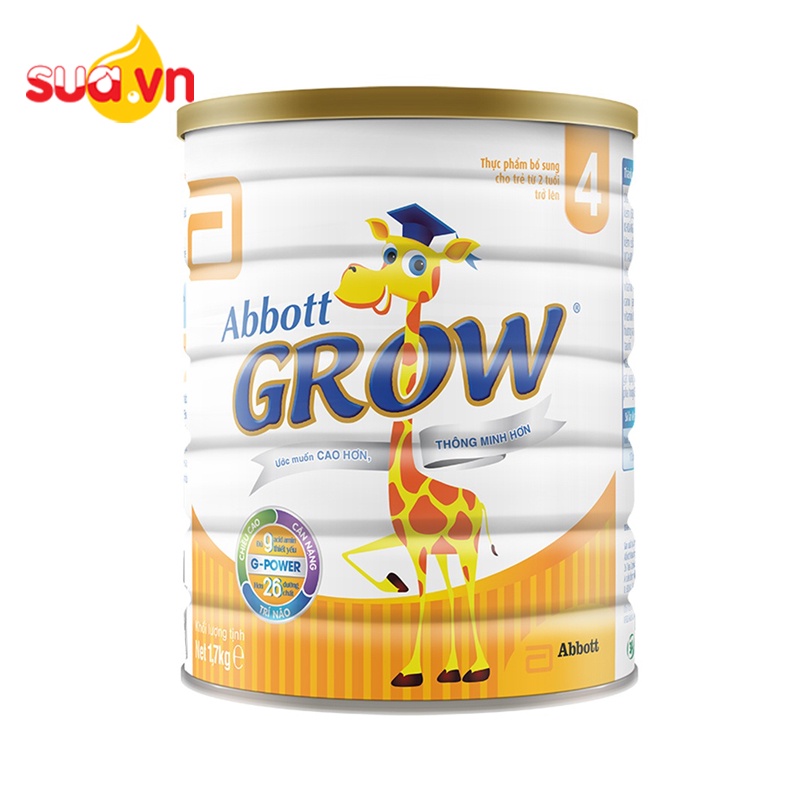 Sữa bột abbott grow 4 và 3+ lon 1700g, trên 2 tuổi