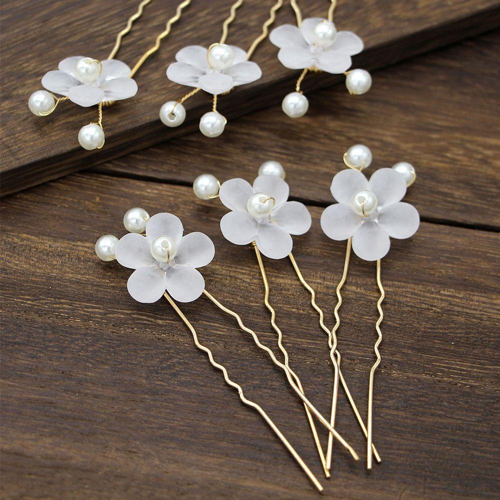 Set 6 Kẹp Tóc Chữ U Tạo Kiểu Tóc Cho Cô Dâu