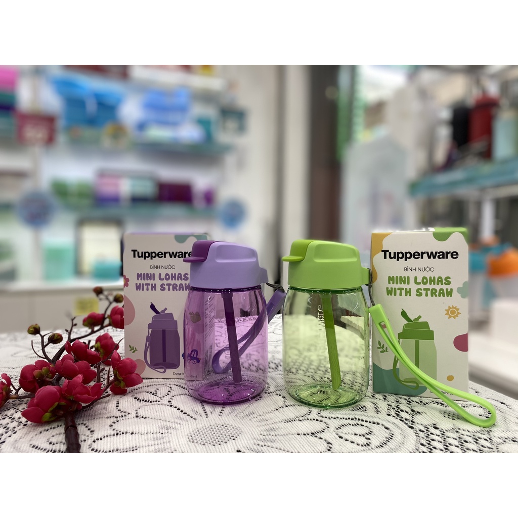 Bình Nước Mini Lohas with Straw - nhựa nguyên sinh