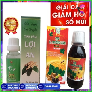 COMBO Lợi An Và Cao Lá Thường Xuân tỏi đên chanh đào ,Tinh Dầu Lợi An cho bé hết ho, hết đờm, tăng đề kháng