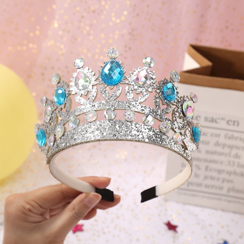 Cài Tóc Hình Vương Miện Đính Đá Lấp Lánh Dành Cho Phụ Kiện Biểu Diễn Sân Khấu