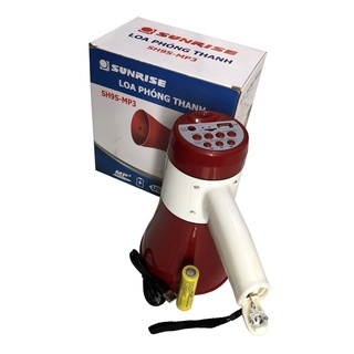 Loa rao hàng kẹp bình acquy Sunrise SH196I-MP3 có bluetooth,usb,thẻ nhớ,thu tiếng lặp đi lặp lại - loa SH9s xài pin sac