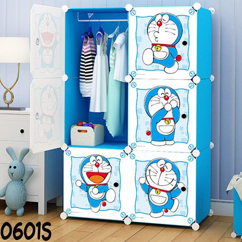 Tủ Quần Áo Bằng Nhựa Hình Mèo Hello Kitty Doraemon Keropi 6 897
