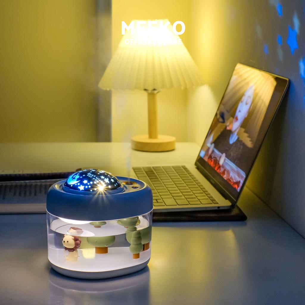 Máy phun sương kiêm đèn chiếu sao lấp lánh và đèn ngủ Mizy MEEKO