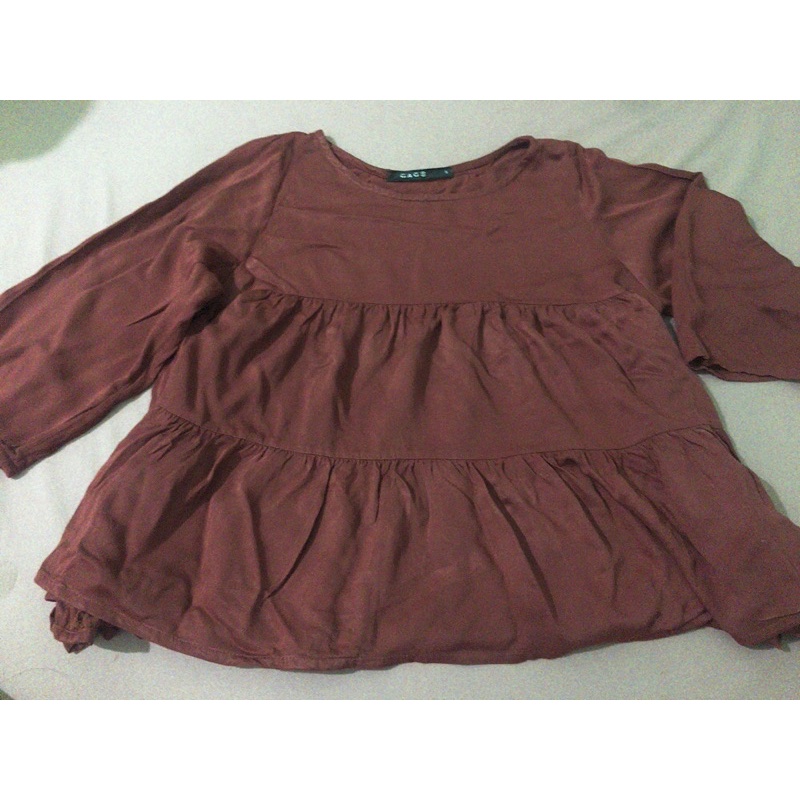 Áo GAGO size s form BabyDoll màu cam đất
