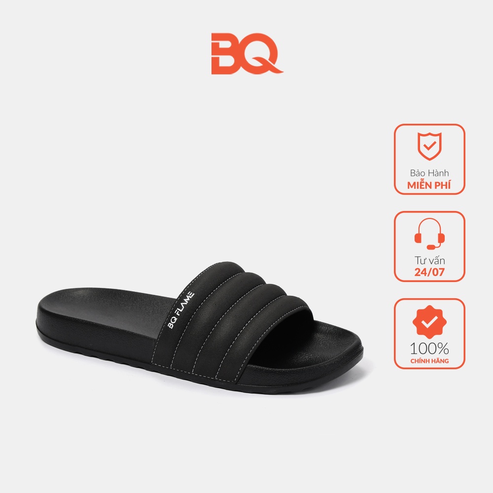 Dép nam quai ngang đẹp thời trang trắng đen BQ D 4S