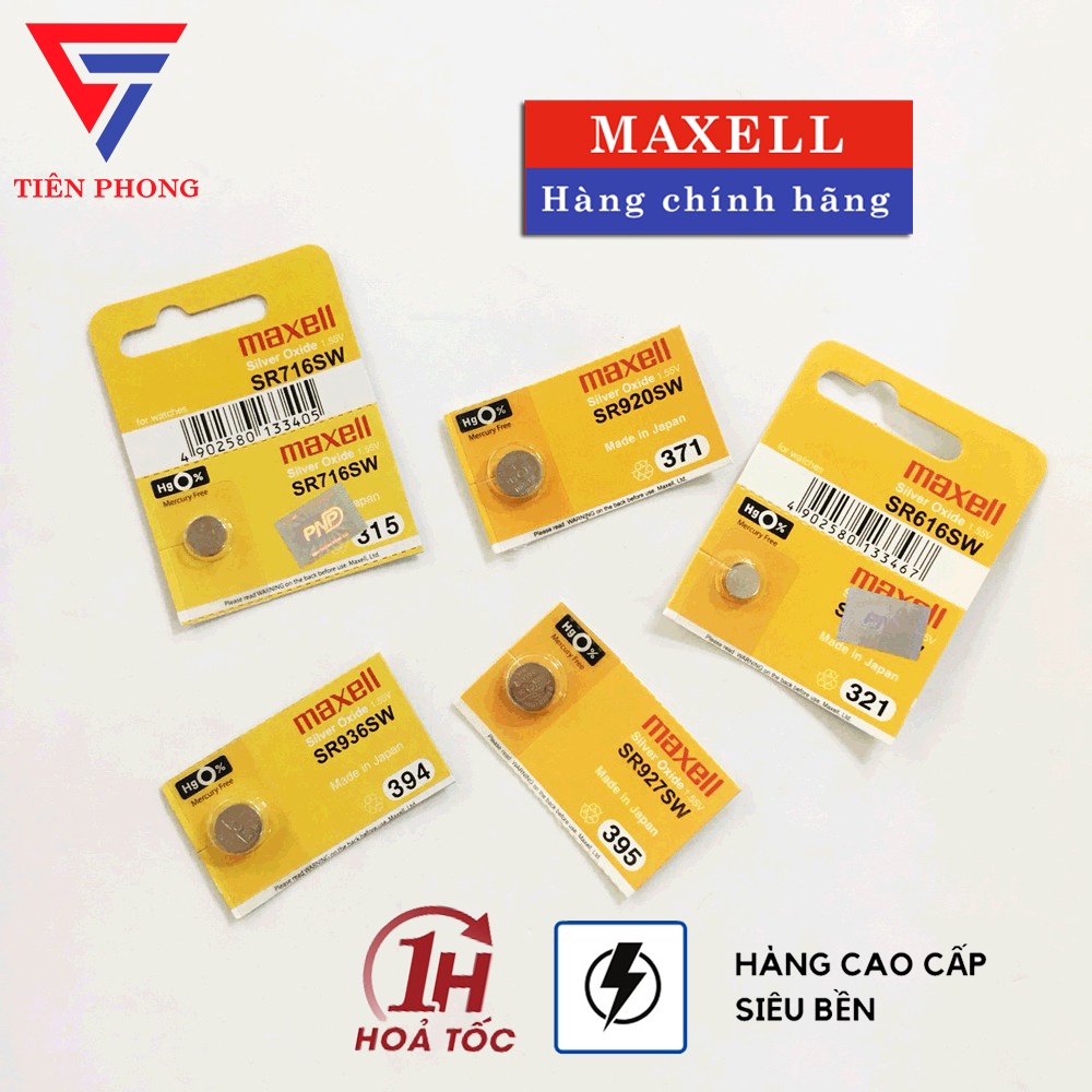 [FULL MÃ] Pin Đồng Hồ Đeo Tay Maxell SR616, SR626, SR721, SR516, SR920 Chính Hãng, Chất Lượng Tốt