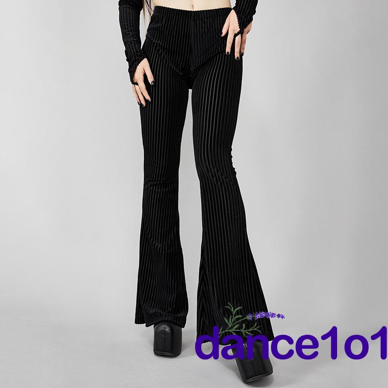 Quần dài ống loe lưng cao phong cách retro gợi cảm sành điệu