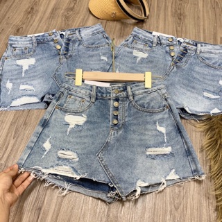 Quần bò giả váy Qc