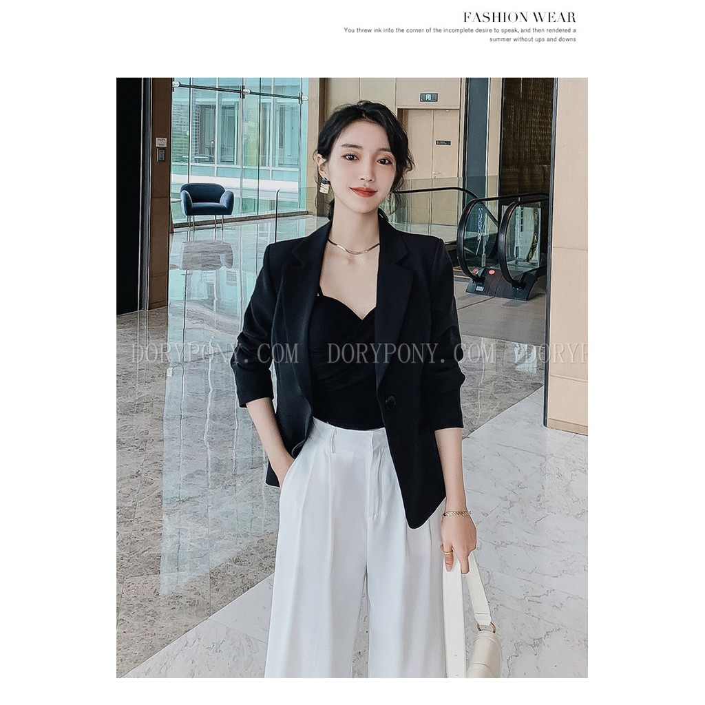 ÁO KHOÁC BLAZER NGẮN short slim JACKET TRENDY – AK084 (ĐEN) - [DORYPONY] | BigBuy360 - bigbuy360.vn