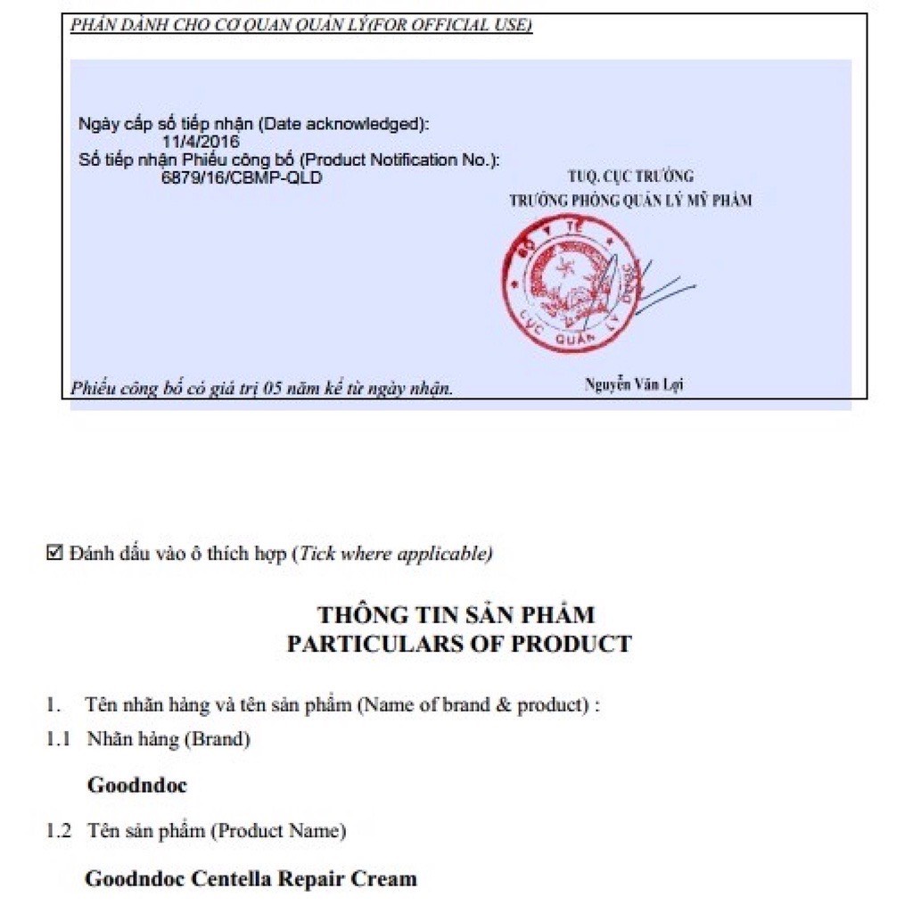 Kem Rau Má + Serum Dưỡng Ẩm Phục Hồi Giảm Thâm Nám Trắng Sáng Da Chống Lão Hóa GoodnDoc Centella Repair cream