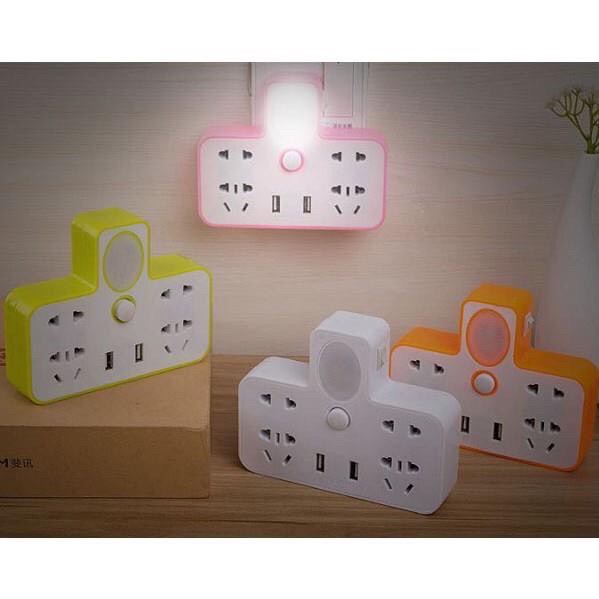 Ô cắm điện đa năng chữ T kèm cổng sạc USB kiêm đèn ngủ tiện ích NHẬN SỈ TOÀN QUÔC