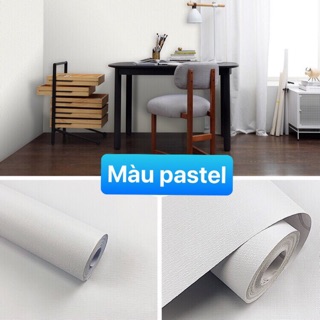Giấy dán tường 10Mx45CM Decal dán bàn học phòng ngủ màu trơn tân trang phòng khách phòng ngủ