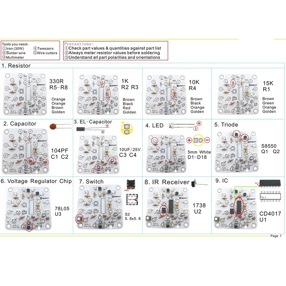 Bộ Đèn Ngủ LED DC9-12V Điều Khiển Từ Xa