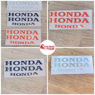 decal tem chữ xe Honda dán nhiều vị trên xe
