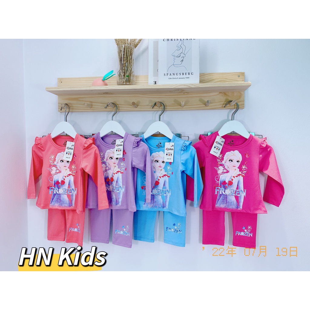 Bộ Cotton Cao Cấp ELSA IN 3D Đẹp Đỉnh Siêu xinh bé gái