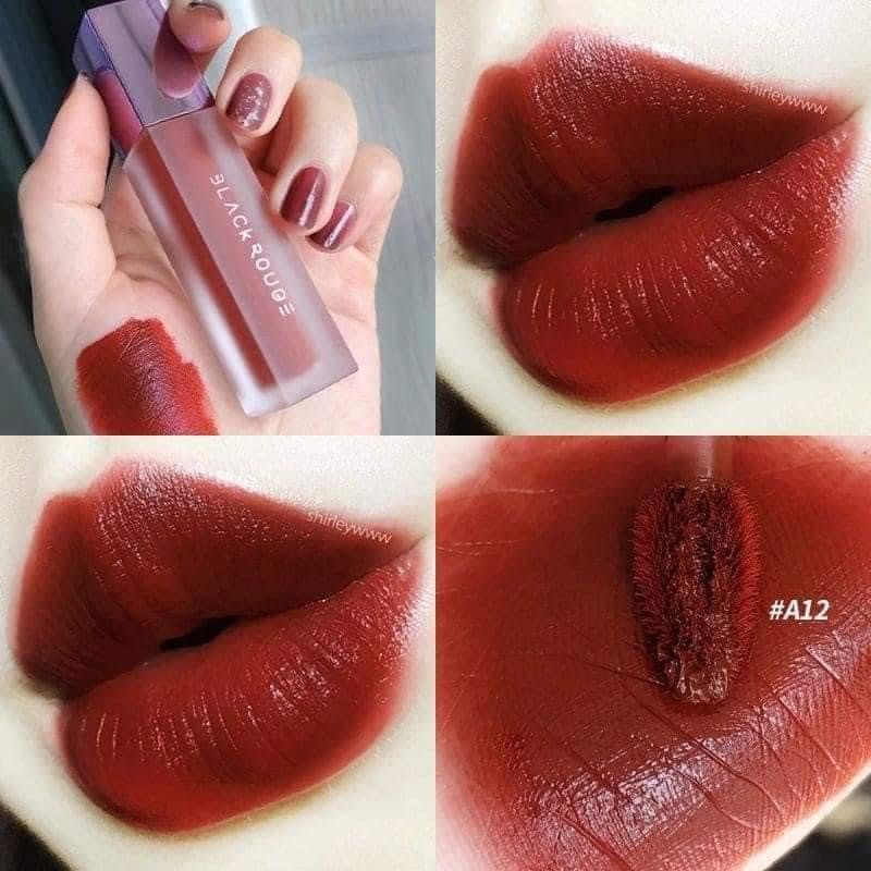 [HÀNG CHÍNH HÃNG] Son Kem Lì #A12-Nâu Đỏ Black Rouge Air Fit Velvet Tint