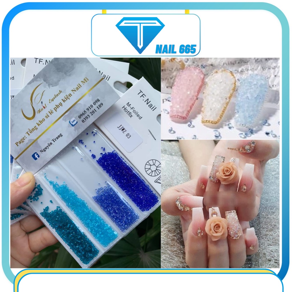 Đá rắc nail siêu sáng . Đá rắc vụn thủy tinh trang trí móng nail