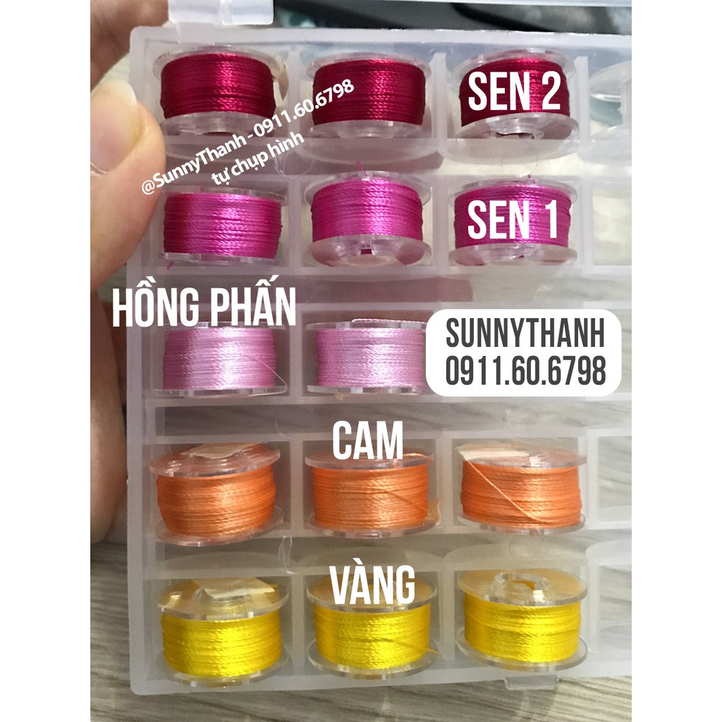 Cuộn 500m - Chỉ thêu tơ bóng thêu Doll Face SunnyThanh