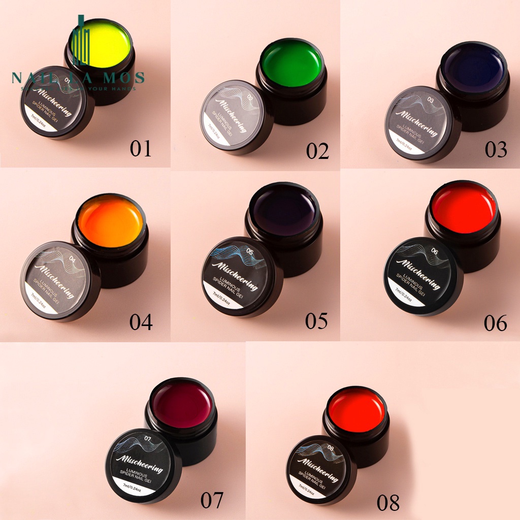 Gel nhện dạ quang Misscheering chính hãng - gel dạ quang kéo sợi rất dai tạo hiệu ứng phát sáng thu hút (lẻ 1 hũ)