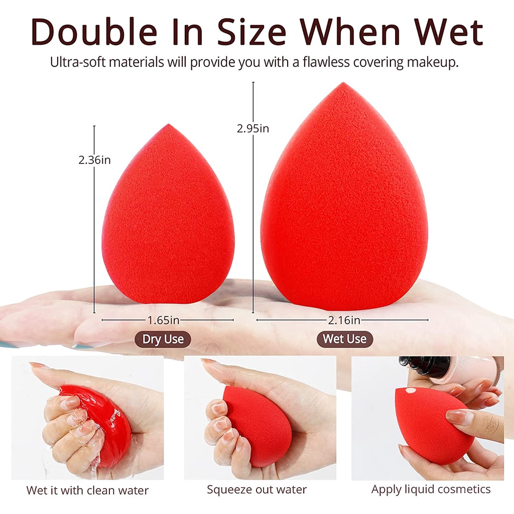 [Hàng mới về] Mút trang điểm kèm hộp đựng tiện lợi