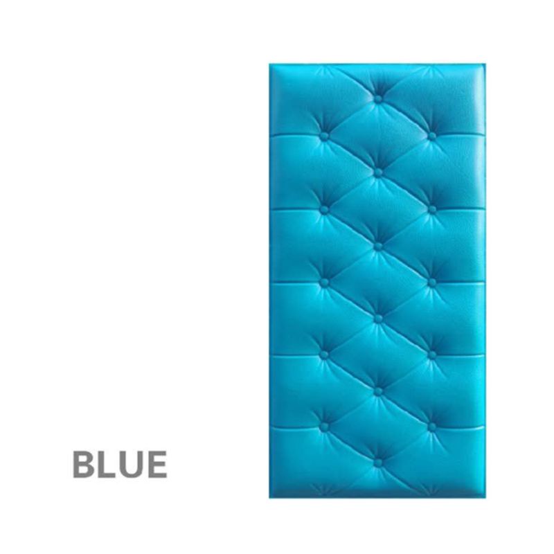 Miếng Dán Tường Bằng Xốp PE Họa Tiết Gạch Dập Nổi 3D Màu Trắng Trang Trí Nhà Cửa DIY