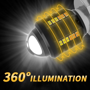 1 Đèn Pha LED T19 P15D H4 H6 BA20D Hai Màu DC12V-60V Cho Xe Mô Tô