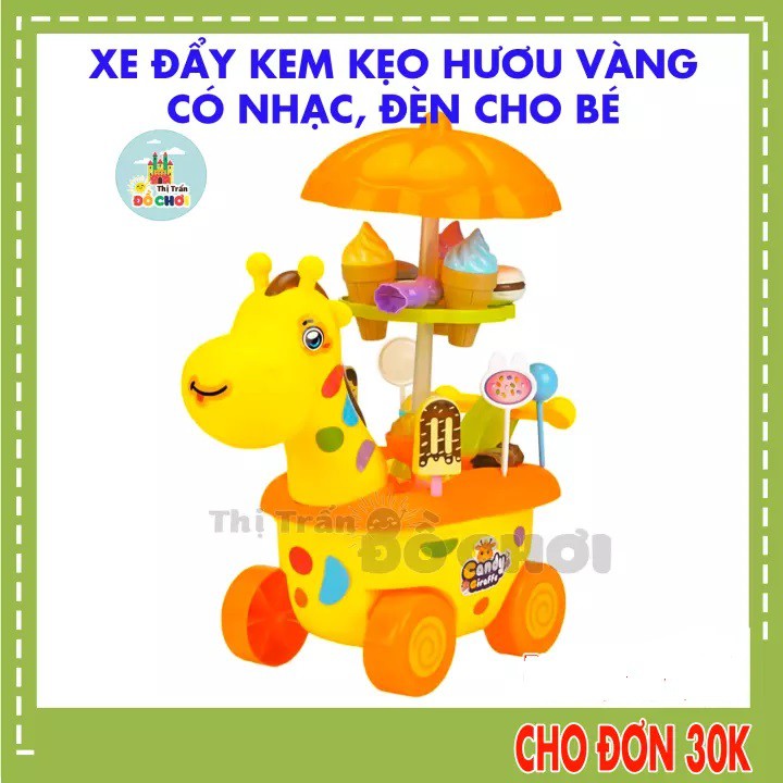 Bộ đồ chơi nấu ăn nhà bếp cho bé gái mẫu  đồ chơi quầy bán kem có trục xoay 360 độ, có nhạc đèn cho bé 668-54