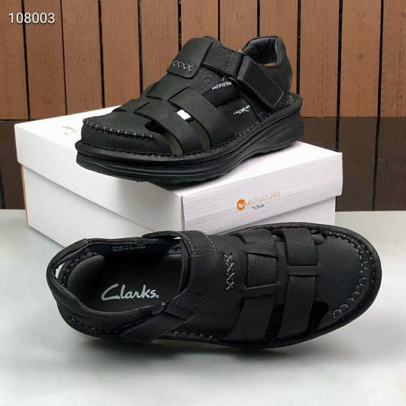 Dép 2021 chất liệu da thật thương hiệu clarks