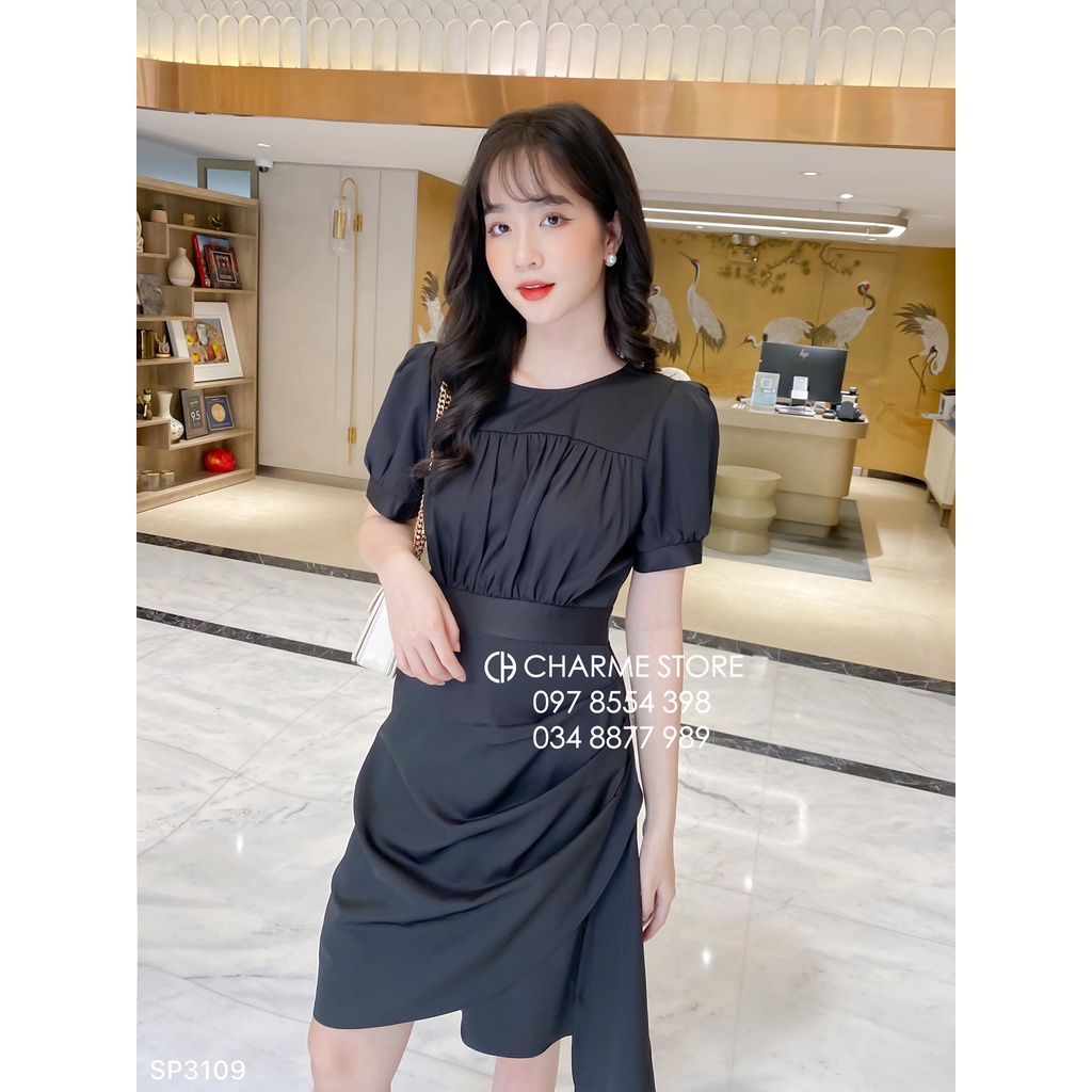Váy nữ thiết kế vạt lệch cách điệu trẻ trung 3109 | BigBuy360 - bigbuy360.vn