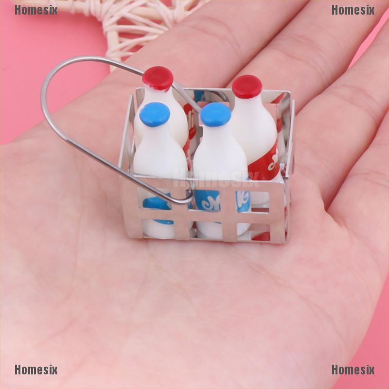 [HoMSI] 9Pcs/set 1/12 Dollhouse Miniature Milk Basket Dolls House Kitchen Accessories SUU