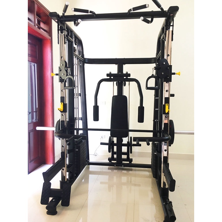 Giàn tập tạ đa năng M-888P với trên 35 bài tập ⚡ Giàn tạ có squat + đẩy tạ + kéo xô + xà đơn-xà kép