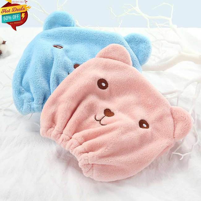 Khăn trùm tóc sợi micro thấm hút nước khô nhanh tiện dụng