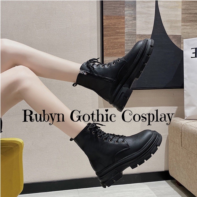 [NEW] 🔥 Giày Boots Chiến Binh Khoá Kéo 2 Màu Đen, Trắng Kem ( Size 36 - 40 ) | BigBuy360 - bigbuy360.vn
