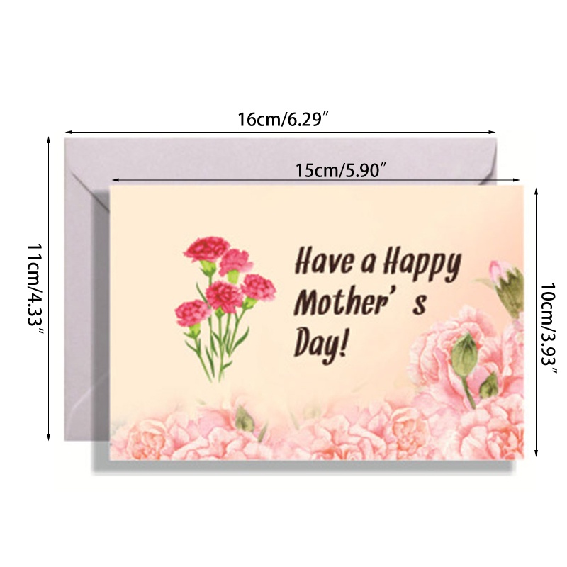 Bộ Thiệp Chúc Mừng Ngày Của Mẹ In Hoa Nghệ Thuật Kèm Nhãn Dán