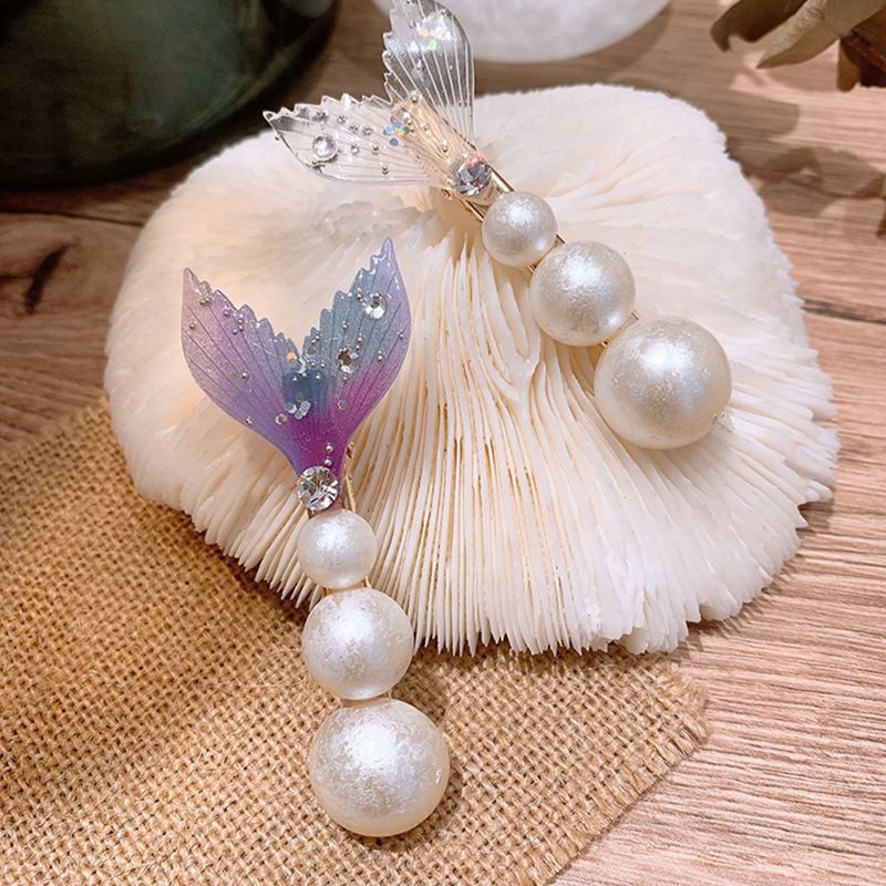 Kẹp Tóc Hình Đuôi Cá Đính Ngọc Trai Giả Thời Trang Cho Nữ