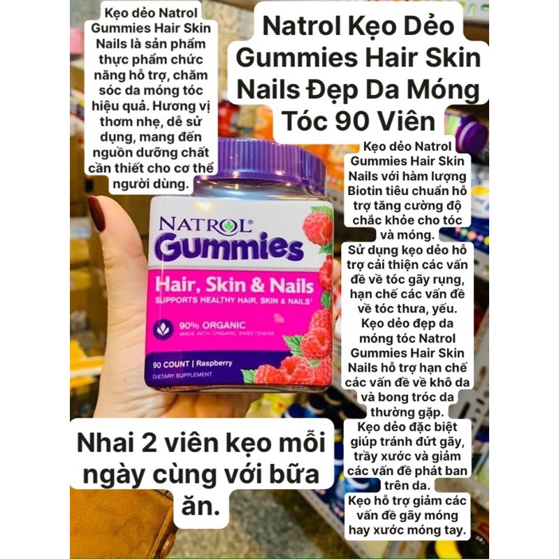 Natrol Gummies Hair Skin Nails 90v