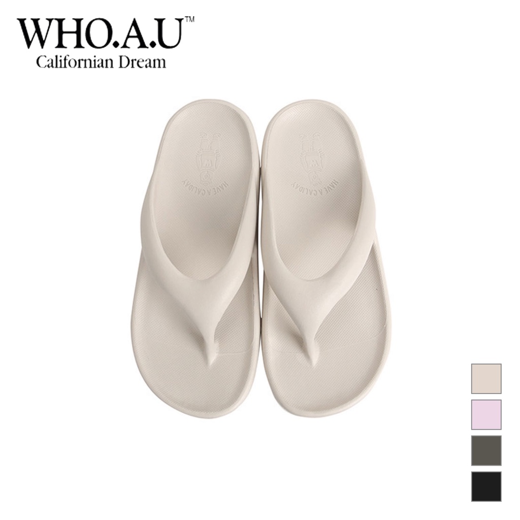 Dép xỏ ngón WHO.A.U WHAPB2591A dòng Steve họa tiết chữ CALIDAY