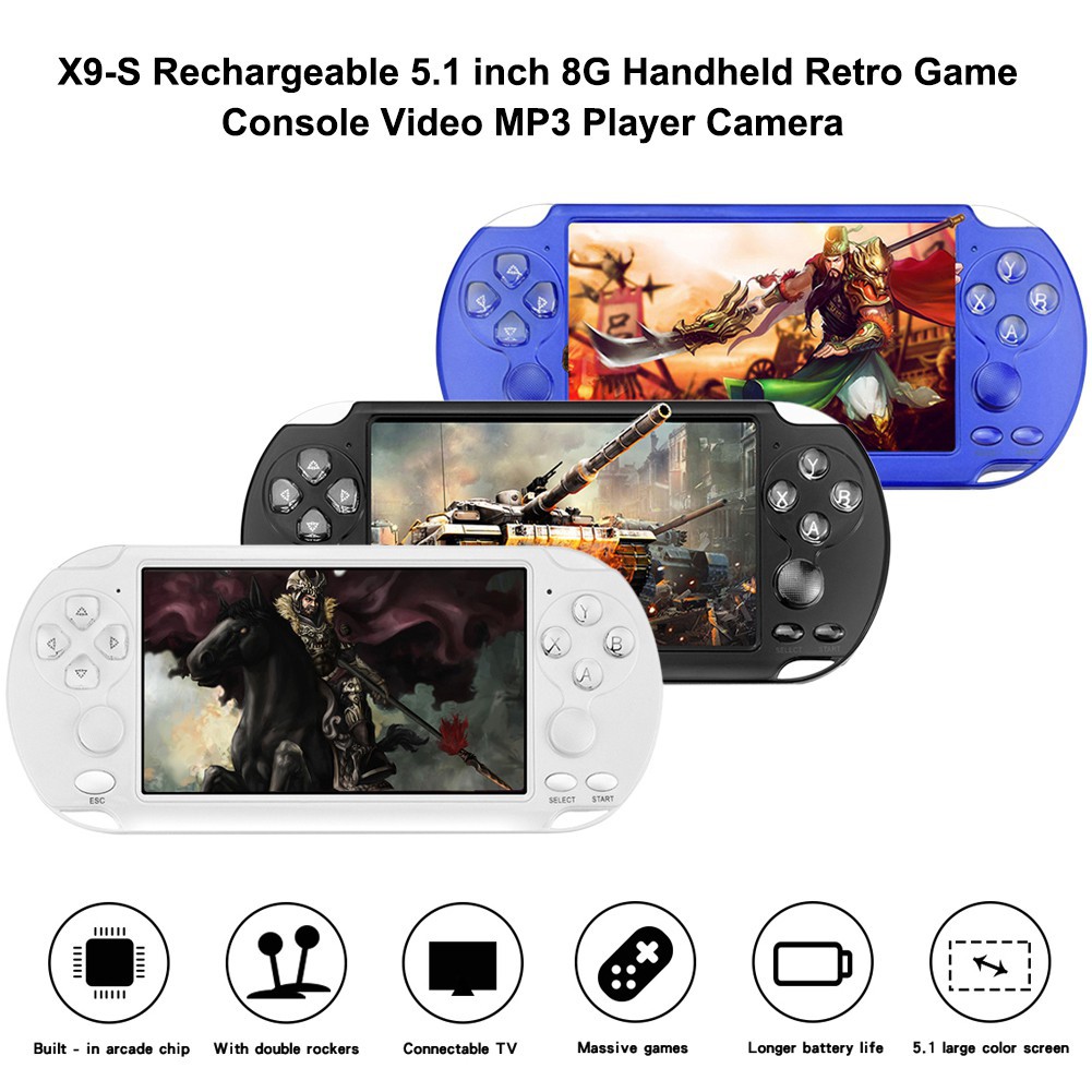 Máy chơi game x9 8G / 16gb 5.1inch PSP đôi cầm tay Xgamingstore