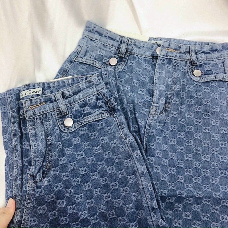 Quần ống suông hoạ tiết cá tính