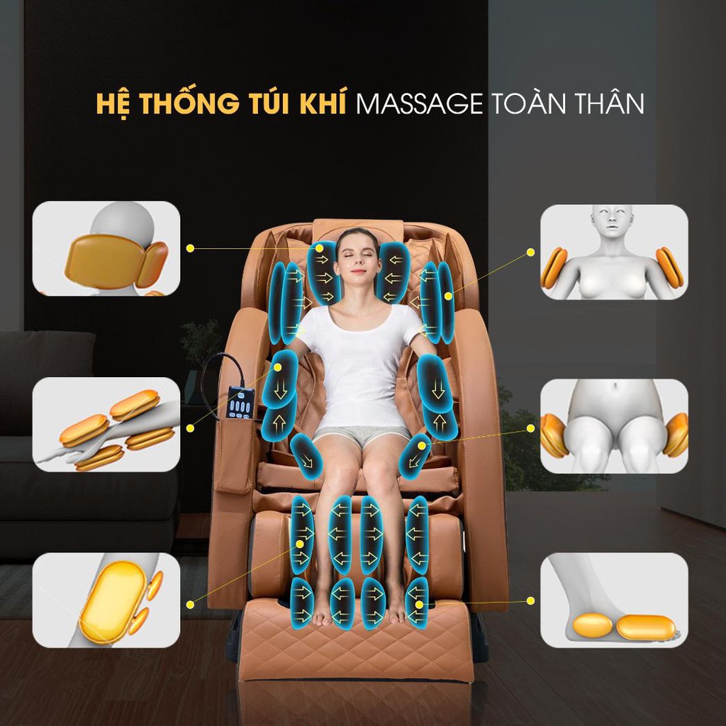Ghế massage KLC KY6868 - công nghệ Body scan, công nghệ không trọng lực, công nghệ Nhật Bản...