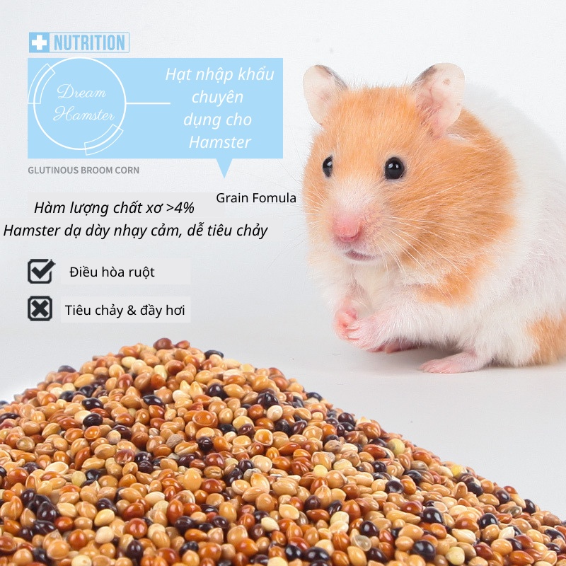Thức ăn thảo mộc Grain formula hamster food (Fresh grain hamster feed) (Jonsanty)-1LB (~450gr) &amp; 2 LB (~908gr)