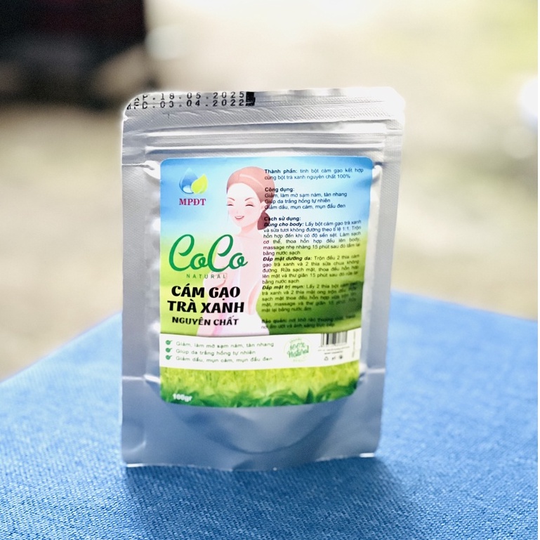 Bột cám gạo trà xanh cô gái đắp mặt,rửa mặt và tắm trắng body chính hãng