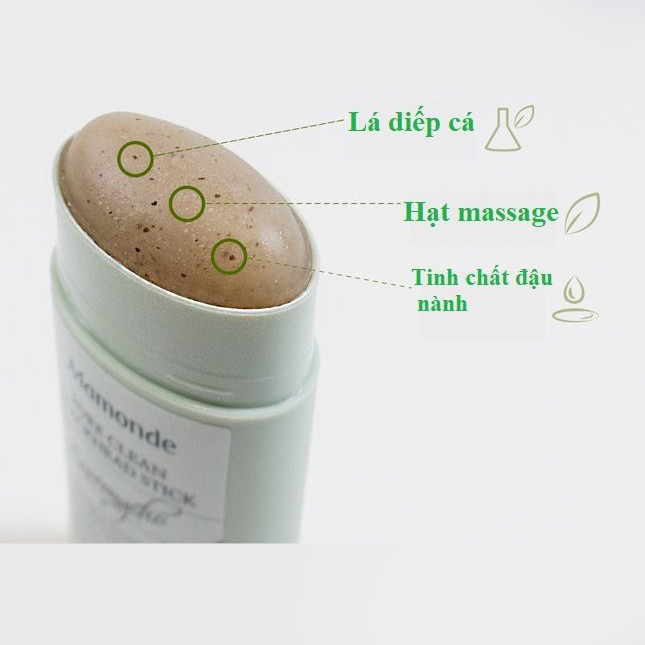 Thanh Lăn Giảm Mụn Đầu Đen Diếp Cá Mamonde Pore Clean Blackhead Stick 18g Hàn Quốc