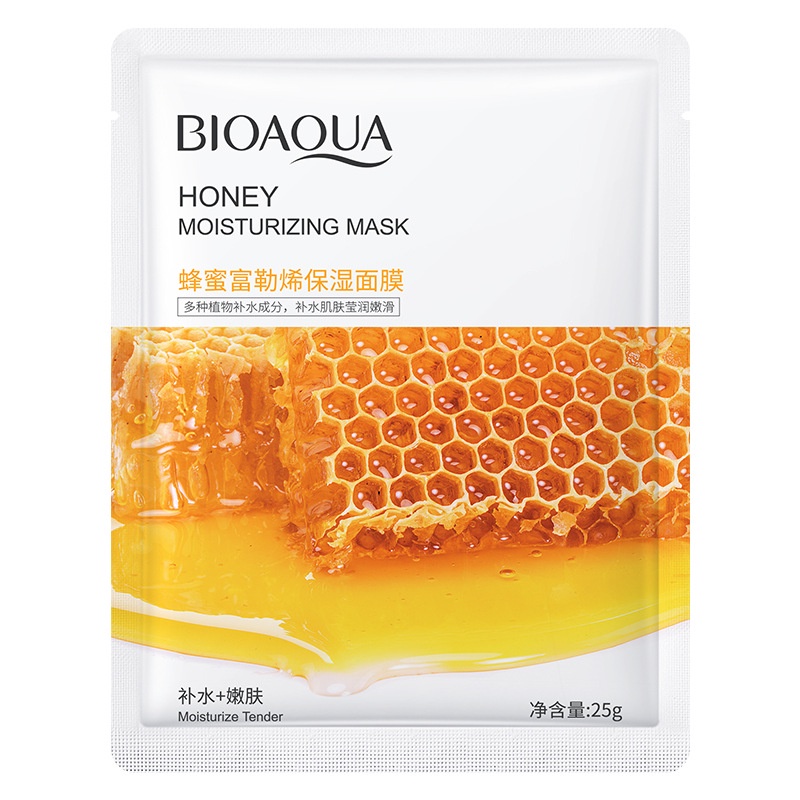 Mặt Nạ Giấy Trái Cây Dưỡng Trắng Cấp Ẩm Giảm Mụn Mask Nội Địa Cao Cấp BIOAQUA 8 Vị Thiên Nhiên HOMIKA - MN05