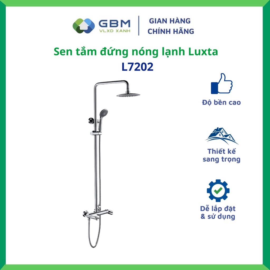 [Mã BMBAU300 giảm 10% đơn 499K] Sen Tắm Đứng Nóng Lạnh Luxta L7202-VLXD XANH