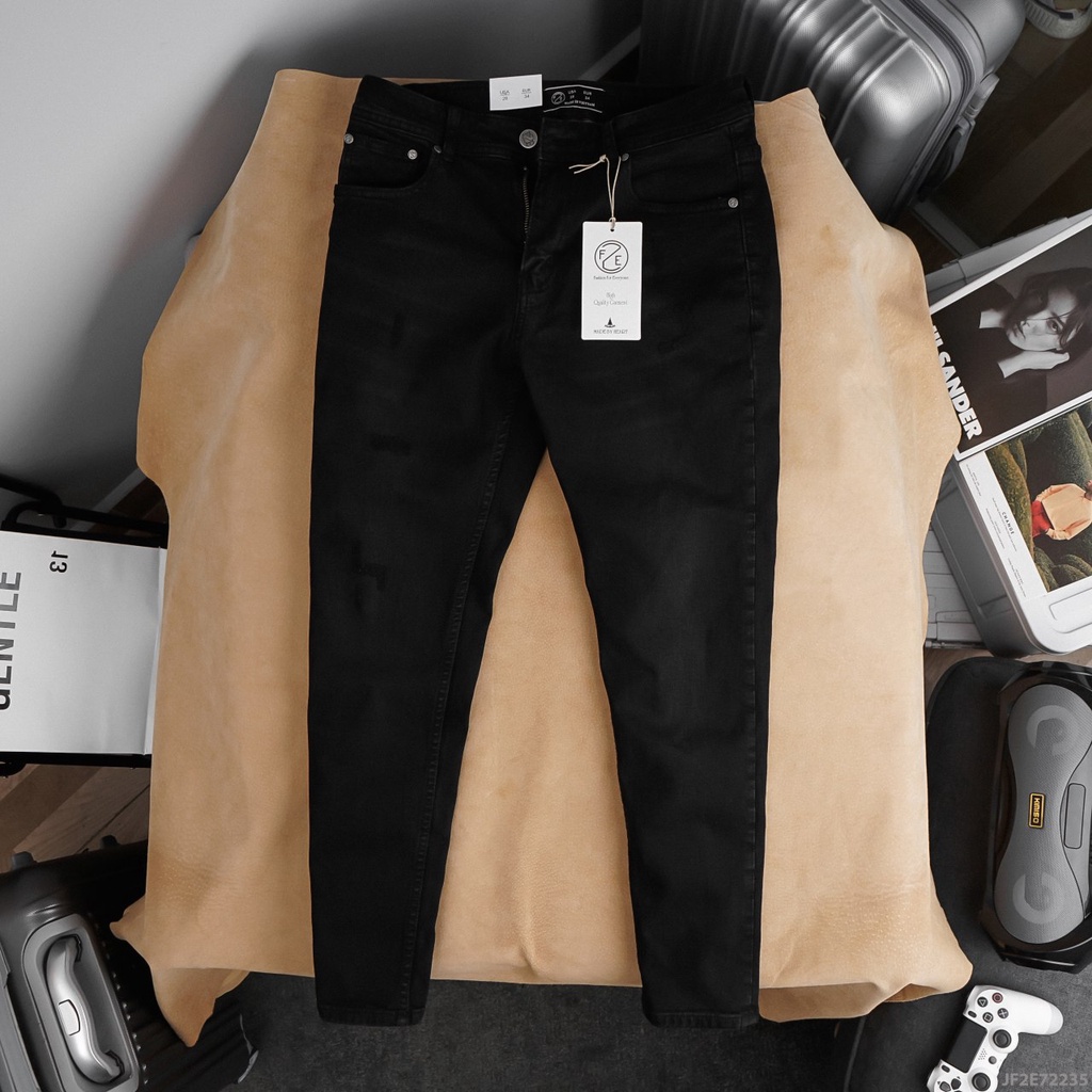 Quần jean nam đen form Slim fit trẻ trung co giãn tốt phong cách thời trang 35