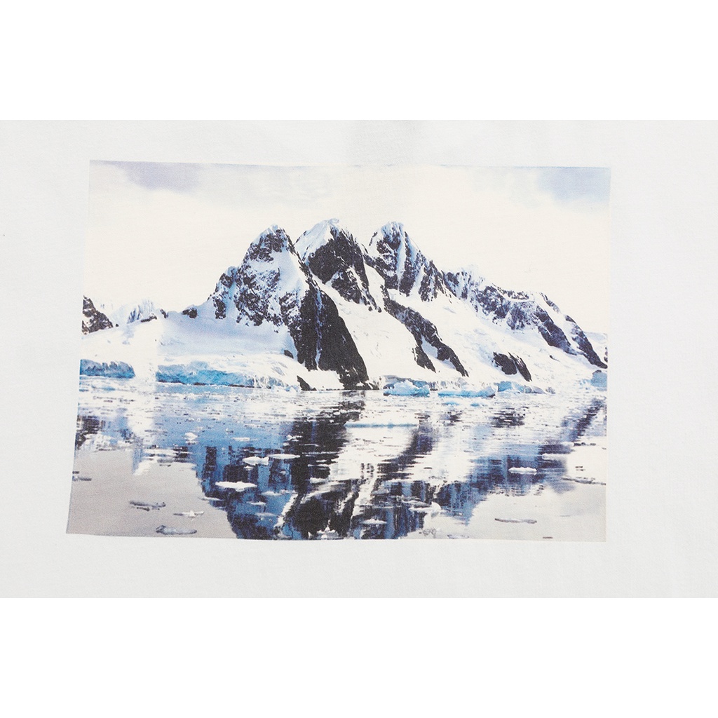 FOG FEAR OF GOD Double Line Short Sleeve ESSENTIALS High Street Tide Glacier Snow Mountain Print Photo T-Shirt