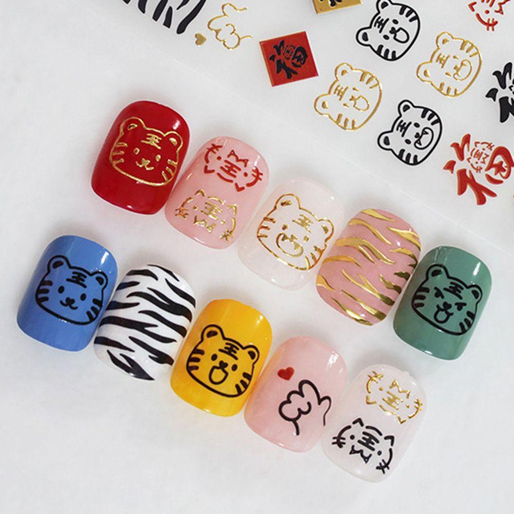 Miếng Dán Trang Trí Móng Tay Họa Tiết Hoạt Hình Dễ Thương DIY